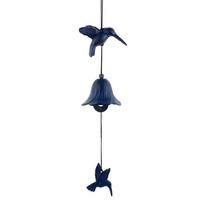 Novelty Wind Chime Hanging Metal Pendant Blessing Hummingbird Cast Iron Bells  Scenic Spot mėlyna
