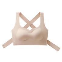 Back Posture Corrector Women Seamless Bras 2 in 1 Wireless Underwear  Humpback Corrected S smėlis