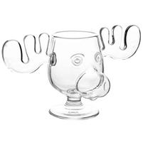 240ml 8oz Christmas Vacation Moose Mug Creative Elk Glass Wine Beer Water Juice Milk Cup Christmas Reindeer Head Drinkware Decor 240ml gryna