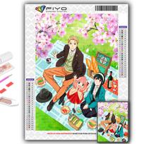 5D PASIDARYK pats deimantinė tapyba Anime plakatas Šnipų šeima Kryželiu siuvinėjimas Deimantinė dailė Siuvinėjimas Mozaika Namų dekoras Full Round 20X30CM