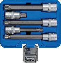 Bgs Technic Įpresuotų antgalių rinkinys | 12,5 mm (1/2") | Spline (XZN) | 5 vnt. (8449)
