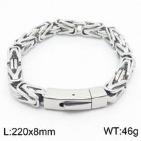 Chao Ren Hip -Hop Byzantine Bracelet Simple Fashion Street Shooting Light Surface 8mmv Emperor Titanium Steel Men 'S Bracelet