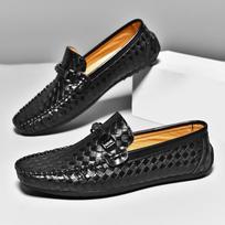 Vyriški batai Oda Įslystami Vyriški Mokasinai Kvėpuojantys Italijos Laisvalaikio Batai Prabangaus Prekės Ženklo Loaferiai Vyriški Vairavimo Batai Zapatos Hombre 39 white