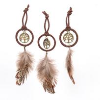 Dream Catcher Ornament Sieninis Automobilio Ornamentinis Raktų Pakabukas Xm068 ruda