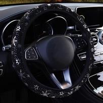 Universalūs karšto štampavimo Snowflake elastinės juostos vairo dangtelio automobilio stiliaus priedai 1pc sidabras