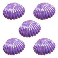 Jūros kriauklių saldainių dėžutė Undinės kriauklių skanėstų dėžutė Plastikinė šokolado dėžutė Papuošalams 5pcs violetinė
