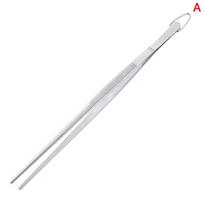 30 cm virtuviniai pincetai, smulkūs pincetai, ypač ilgos nerūdijančio plieno maisto gaminimo žnyplės, skirtos kepsninei, maisto gaminimui, barmenų įrankiai white