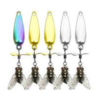 5Pcs Metal Propeller Fishing Lures Compact Portable Easy to Use Fly Spinning S 5pcs įvairiaspalvis