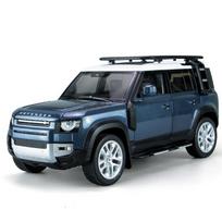Didelis 1/18 mastelio Land Rover Defender 110 Off Road visureigis lydinio metalo lieto modelio automobilis kompiuterio stalviršio ornamentas mėlyna