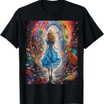 Alice in Wonderland Trippy Rainbow T-Shirt S įvairiaspalvis