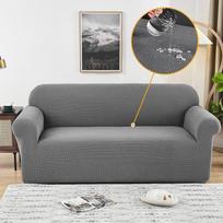 Atsparus vandeniui poliarinio vilnos sofos užvalkalas, fotelio užvalkalas, baldų apsauga, svetainei, 1, 2, 3, 4 vietų 1 seater(90-140cm)) šviesiai pilka spalva