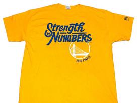Golden State Warriors 2016 NBA Finals Strength In Numbers Curry T-Shirt New! XL Unisex T-Shirt M