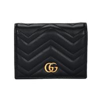 SAINT LAURENT YSL Auksinis Logotipas Oda su Tekstūra Dygsniuotas Užtrauktukas Karvės Odos Monetinė Kortelių Laikiklis Moteriškas Juodas Basic Set (Bag+Dust Bag) juoda