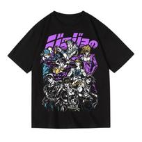 Jojo Wonderful Adventure Seitaro Kira Yoshige Killer Queen Golden Wind Summer Cotton Men's Summer Vintage Short Sleeve T-Shirt S