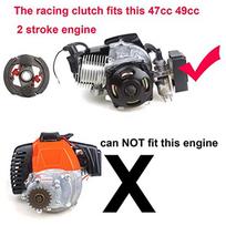 Aukštas 44-6 Veikimo Sankabos Mini Motociklo Variklis Dvitaktis Kišeninis Purvo Pit Bike Keturratis Keturratis Buggy 49Cc Dalys juoda