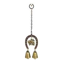 Metal Wind Chime Horseshoe Shape Outdoor Decoration Weatherproof Wrought Iron Wind Chime Easy Installation Decoration