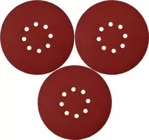 Toya Sa Poland Šlifavimo popierius {velcro) apvalus | su skylėm | 180 mm / P40 | 3 vnt. (YT-83460)