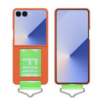 Z Flip7 Wrist Strap Ring Plastic Phone Case for Galaxy Z Flip 7 FE 6 5 4 Flip5 Flip6 Flip7 Protective Hard Back Cover Galaxy Z Flip4