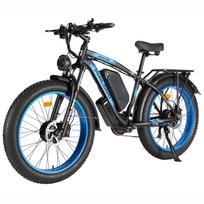 PHILODO H8 Visureigis Elektrinis Dviratis 48V26Ah Baterija 3000W Variklis Dvigubas Variklis 26 Colių Plataus Protektoriaus Padangos 150KG Apkrova E-Kalnų Dviratis Suaugusiems Su Keleivio Sėdyne mėlyna