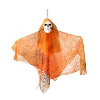 Eerie Ghostly Bride And Grim Reapers Halloweens Decoration Set With Sheer Fabric For Spookys Haunteds House Theme P9YB