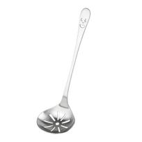 Pearl Metal Stainless Silver Ladle, 18-8 Steel, Tabletop, Perforated,  Nico Nico  B-2052,