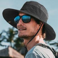 FURTALK Vasarinės skrybėlės vyrams ir moterims Žvejybos skrybėlė UPF 80+ Kvėpuojanti Platus kraštas Žygiai Vasaros Apsauga nuo UV Saulės Kibiro formos skrybėlės One Size tamsiai pilka spalva
