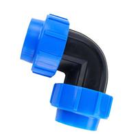 For Drip Irrigation Blue With Black 90 PP Coupling Efficient Irrigation Pipe Joint Hose Connector Drip Irrigation