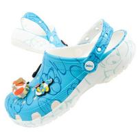 Crocs Classic Smurfs Classic Clog Sabotai 36-37 ES - M4/W6 JAV Daugiaspalviai 36-37 šviesiai mėlyna spalva