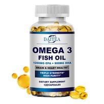 Omega 3 Fish Oil Supplements 1200mg EPA 900mg DHA Softgels for Brain and Heart Health Support 120 Capsules 120PCS
