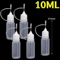 Pigment Squeeze Bottles with Needle Tips Dropper Containers Refillable Applicators Jars for Glue Pigment Oil Glycerin 10/30/50ML 5PCS