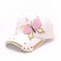 Autumn Women'S Baseball Cap Women Full Crystal Colorful Big Butterfly Hat Cotton Shiny Metal Snapback Caps Hip Hop Hats