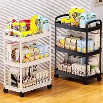 Kitchen Storage Shelf,mobile Trolley,floor Standing Multi-layer Storage Rack,For Bookshelf,snacks, fruits and Vegetables 3rd floor