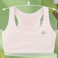 Summer girls bra development period underwear girls no steel ring sports vest primary and secondary school students bra stage L(70-90) rožinė