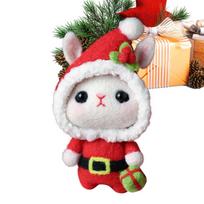 Felt Christmas Ornaments DIY Bunny Elk Decor Animal Material Set for Kids Adults Christmas Tree Wall Room Classroom Rear View