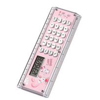Ruler Calculator Special Teaching Aid for Primary School Students Grade 4 Textbook Synchronization 15cm rožinė