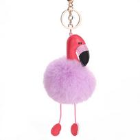 Pliušinis flamingo pakabukas raktų pakabukas užsegimas raktų pakabukas Raktų pakabukas rankinės Automobilio puošmena violetinė