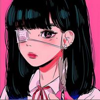 Ins Cyber Japoniškas Anime Sienos Dailės Plakatas Punk Paveikslėliai Animacinis Saldus Mergaitės Drobės Tapyba Kawaii Spaudinys Namų Cuadros Dekoracija 21*30cm