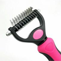 2022 New Professional Pet Grooming Undercoat Rake Comb Dematting Tool Dog Cat Brush 17*5.5CM rožinė