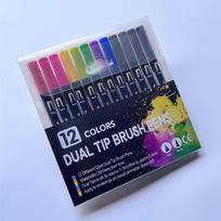 12/100 Dvigalvis akvarelės spalvotas žymeklis tapybai ir rašymui meno mokyklos reikmenims 12 colors įvairiaspalvis