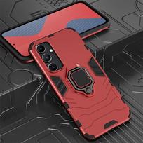 KEYSION Shockproof Armor Case for Samsung A55 5G A35 A25 A15 A05 Silicone+PC Metal Ring Stand Holder Phone Cover for Galaxy A05S for Samsung A05S raudona