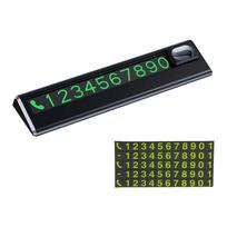 Automobilio laikino statymo kortelė Automobilis Skaitmeninis šviečiantis ženklas Laikinas universalus telefono stovėjimas N U1H9 White-1pcs black