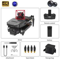 Nauja P20 Drone 4K profesionali aerofotografija ESC HD 3 fotoaparatai be šepetėlių GPS padėties nustatymo lazeriu kliūčių išvengimo RC keturkopterio 4KM žaislinė dovana NO Obstacle 1 Battery