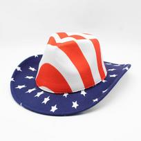 American Flag Western Panama Cowboy Usa Hat Sailor Dance Top Hat Personality Prairie Star Jazz Hat M（56-58cm）