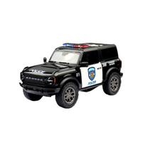 Žaislinio automobilio modelis 1/34 2022 Ford Bronco Policijos visureigis Sportinis Metalinis Miniatiūrinis Transporto priemonės Kolekcija Dovana Vaikams Berniukams Vaikui juoda