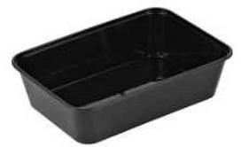 Multi Makaronų indas mikrobangų krosnelei, 650 ml, 175 x 120 x 45 mm, juodas, PP, 50 vnt./vnt. - (50 vnt.)