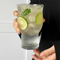 Wide-Mouth Transparent Glass for Iced Coffee, Tea, or Beer 350ML