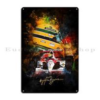 Lenktyninis automobilis Sena Metaliniai ženklai Garažo sienos dekoras Klasikinė spausdinta sieninė plokštelė F1 skardinis ženklas Plakatas 20x30cm（7.8x11.8inch）
