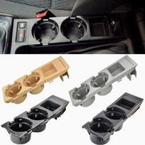 51168217953 Automobilio centrinės konsolės puodelio laikiklis Gėrimų buteliuko laikiklis Monetų dėklas BMW 3 serijos E46 323i 318I 320I Black SET