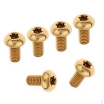 6 Titanium Alloy T25 Cycle Bicycle Brake Disc Bolts Screw M510mm/12mm Screws Golden  M5×12mm