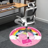 Peppa Pig Fėjų kostiumas, Vaivorykštės stebuklinga lazdelė Kėdės kilimėlis Apvalus kilimas Biuro kilimas, Skalbiamas mašinoje, Neslystantis, Tinka svetainėms, Miegamiesiems 80cm